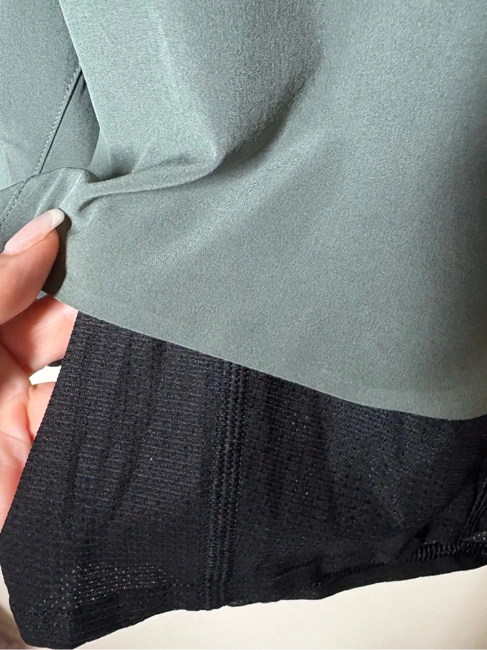 Men's Lululemon Lab Diffract Run Lined Shorts XL Green/Black